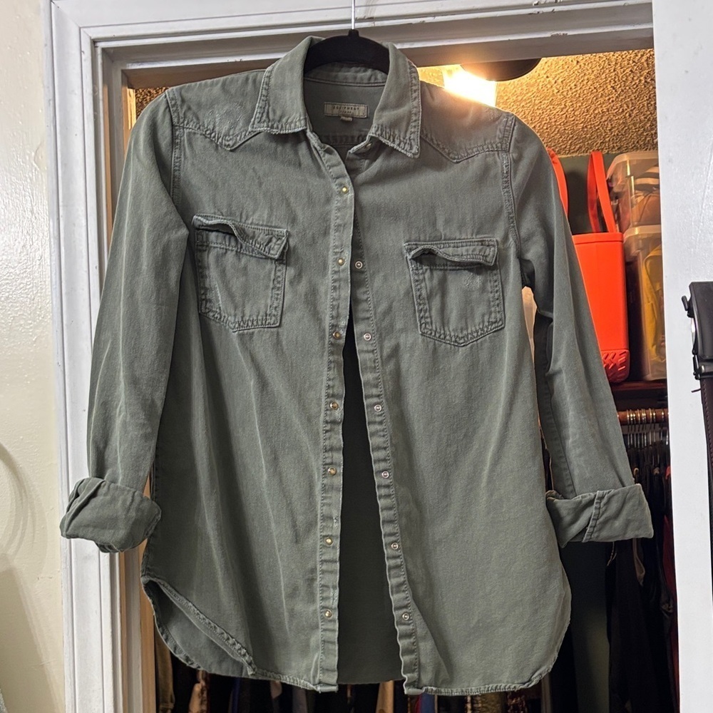 Equipment Olive Button-Down Shirt